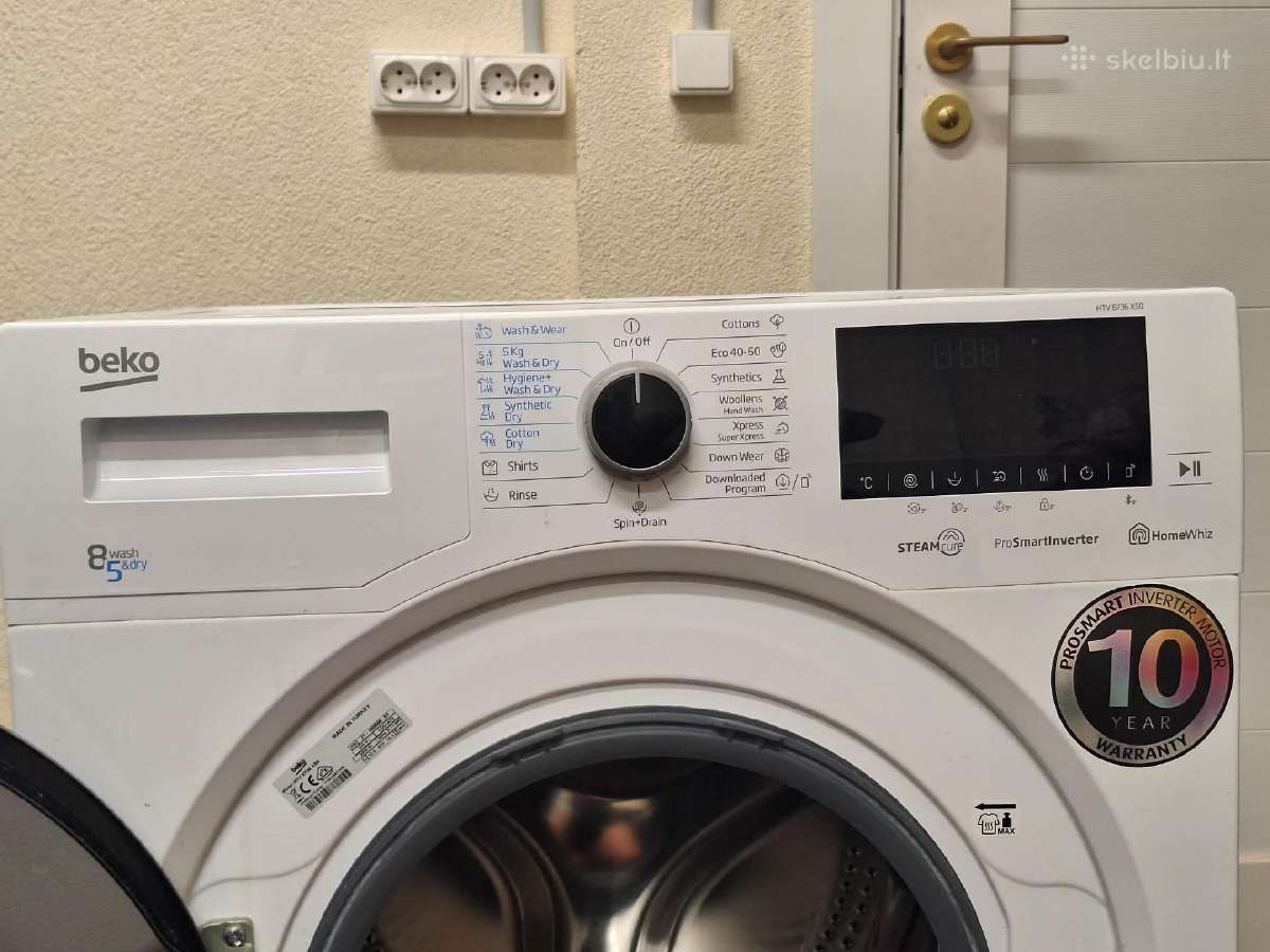 Beko Htv 8736 Xs0 – skalbyklė-džiovyklė 8/5 kg, - nuotraukos Nr. 4