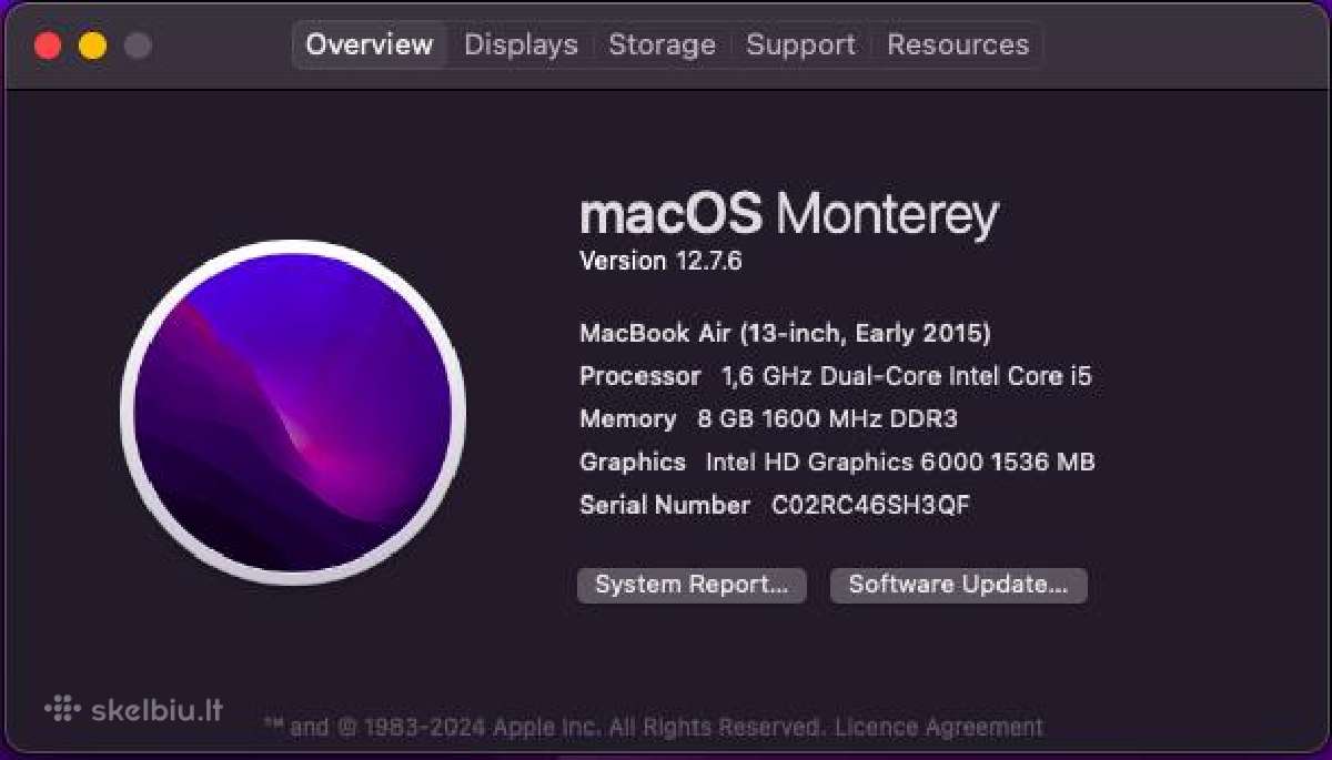 MacBook Air 13 2015 - nuotraukos Nr. 8