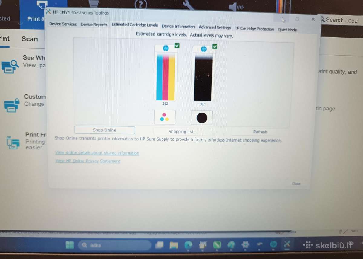 Hp Envy 4520 + naujos originalios kasetės - nuotraukos Nr. 4