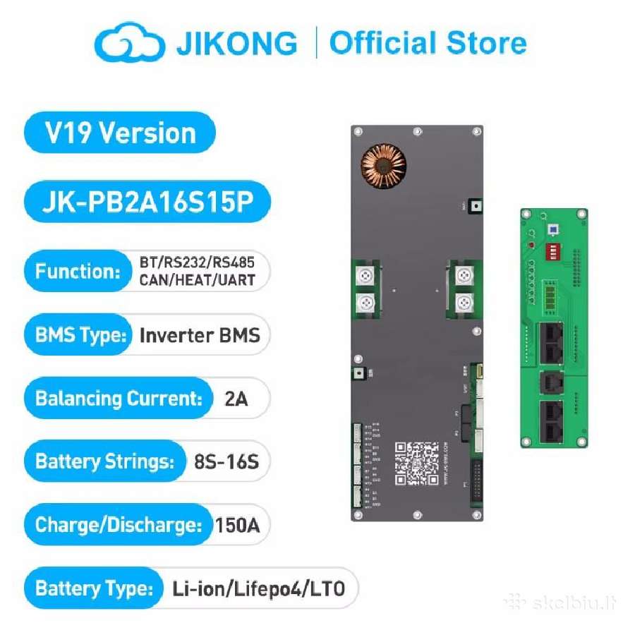 Bms Jk pb2a16s15p laidu komplektas + ekranas - nuotraukos Nr. 5