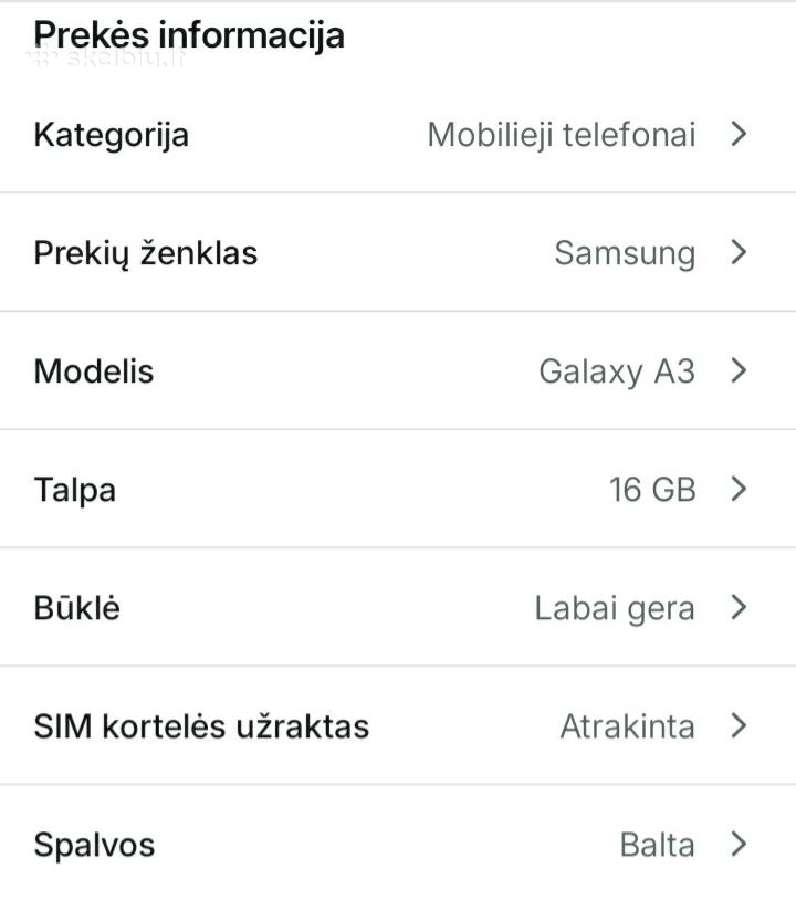 Samsung Galaxy A3 telefonas - nuotraukos Nr. 9