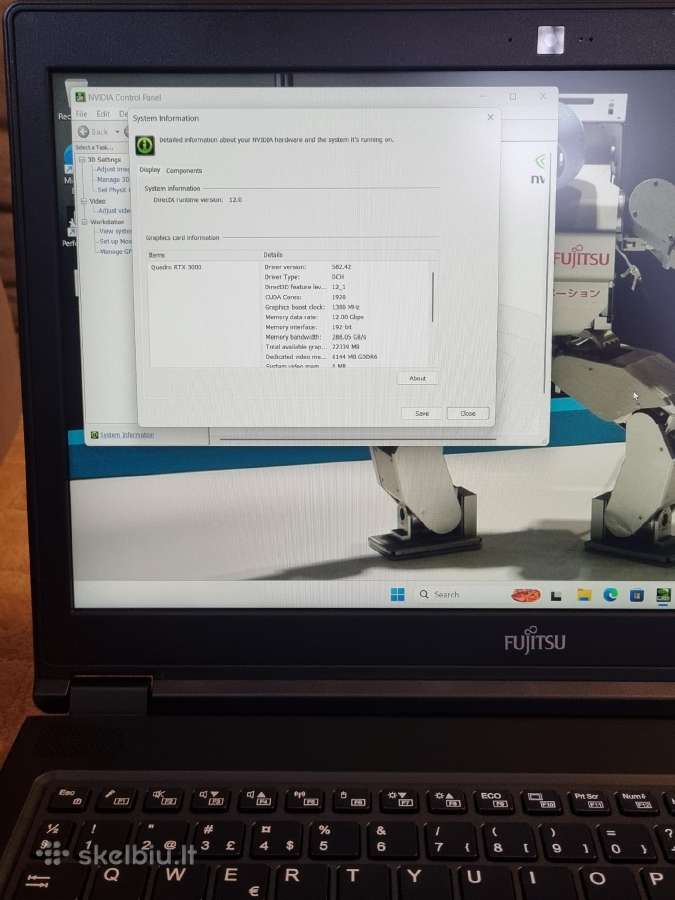Fujitsu Celsius H7510 i9 Rtx 3000 - nuotraukos Nr. 10