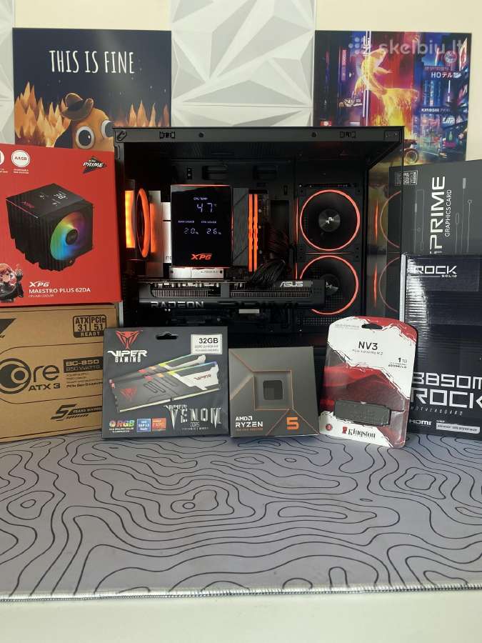 Naujas Pc / R5 7600x / Rx 9070 Gre / 32gb Ddr5 - nuotraukos Nr. 7