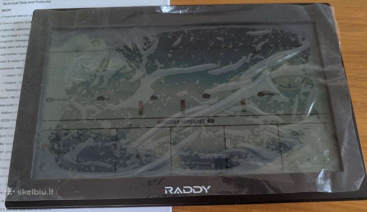 Raddy Wf-n90 Wi-fi meteorologinė stotelė - nuotraukos Nr. 5