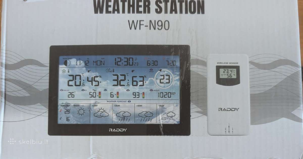 Raddy Wf-n90 Wi-fi meteorologinė stotelė - nuotraukos Nr. 10