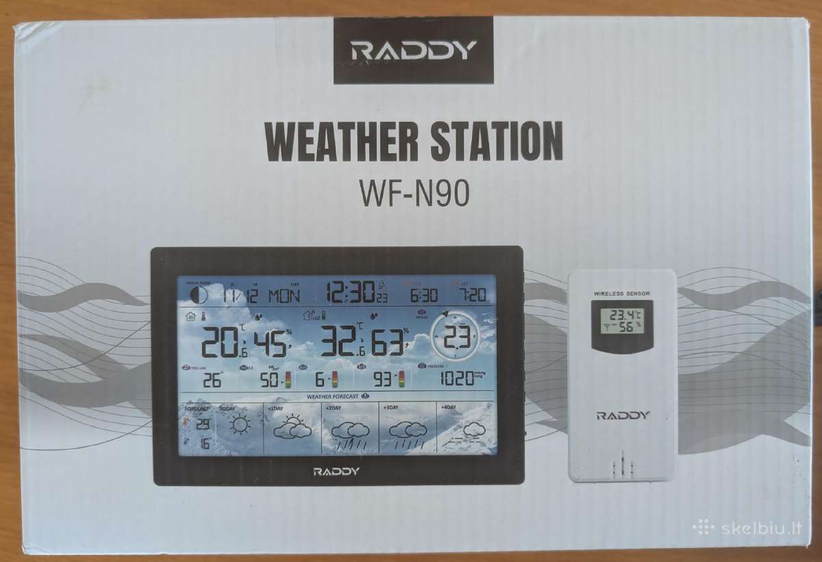 Raddy Wf-n90 Wi-fi meteorologinė stotelė - nuotraukos Nr. 6