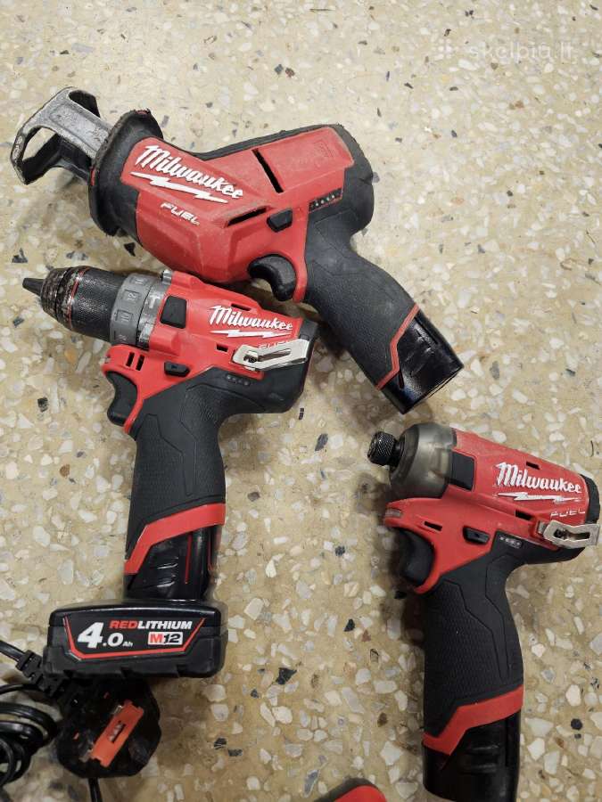 Milwaukee M12 Fqid+m12 Fpd+m12 Chz Komplektas - nuotraukos Nr. 2