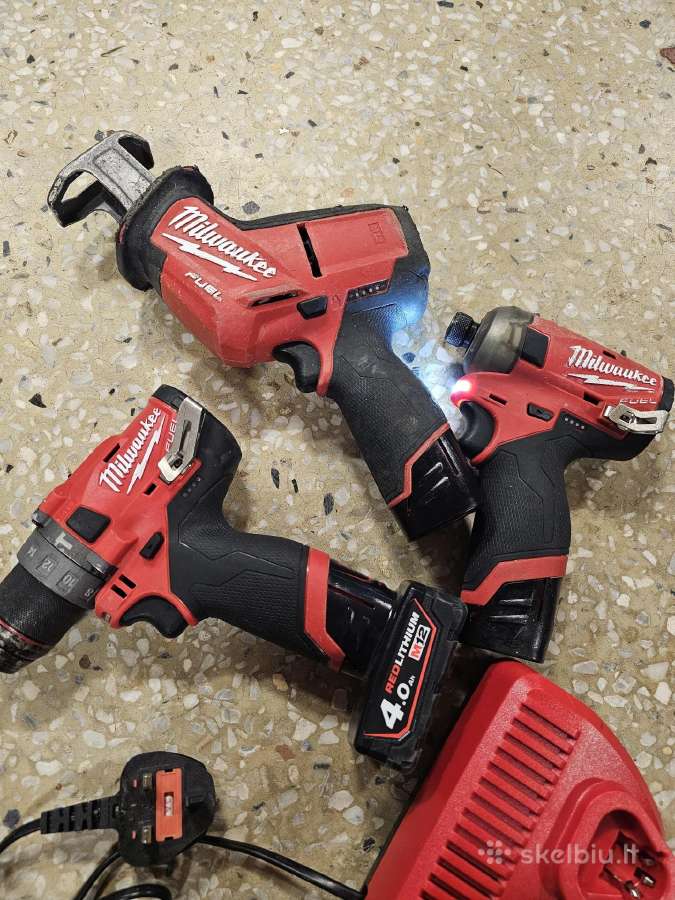 Milwaukee M12 Fqid+m12 Fpd+m12 Chz Komplektas - nuotraukos Nr. 4