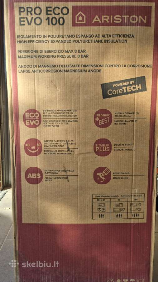 Vandens šildytuvas/boileris Ariston Proecoevo 100 - nuotraukos Nr. 2
