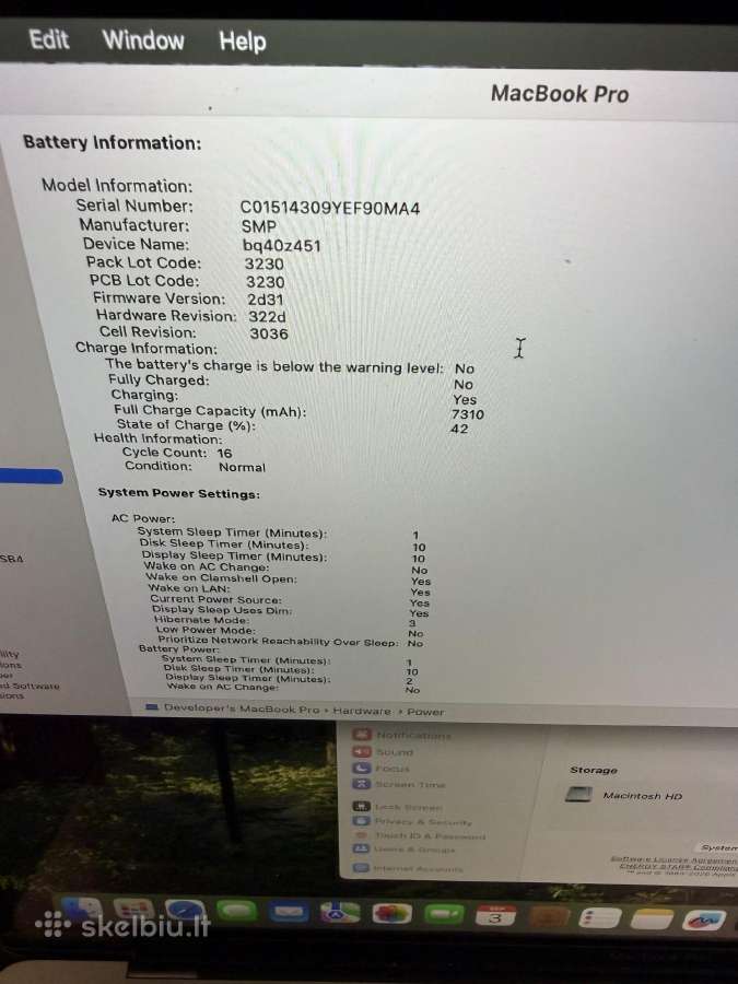 MacBook Pro 15 i7-8750h, 16gb RAM, 512 SSD - nuotraukos Nr. 2