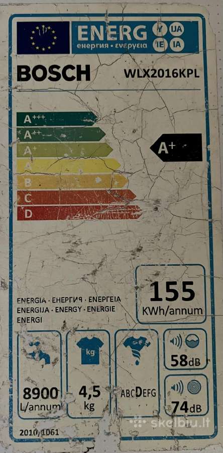 Skalbimo mašina Bosh - nuotraukos Nr. 2