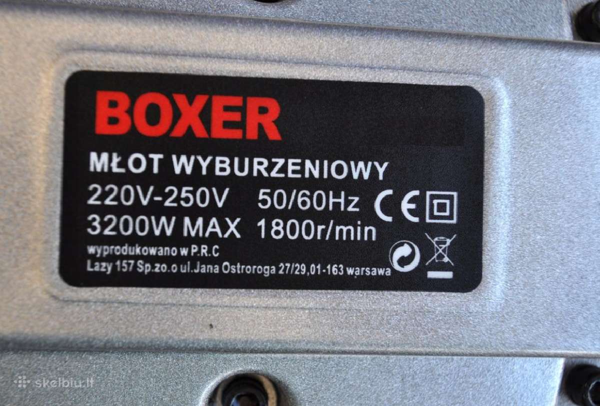 Perforatorius Plaktukas Boxer Bx- 159 - nuotraukos Nr. 6