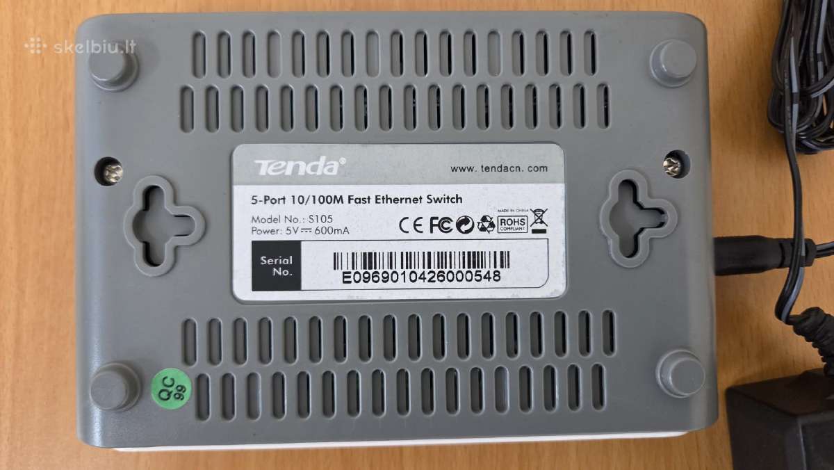 Tenda S105 5 portų tinklo komutatorius (Switch) - nuotraukos Nr. 2