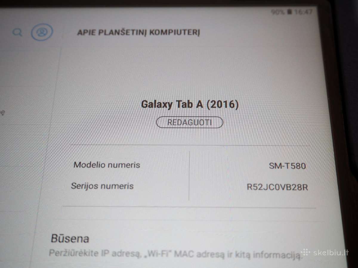 Plančetė Galaxy Tab A - nuotraukos Nr. 5