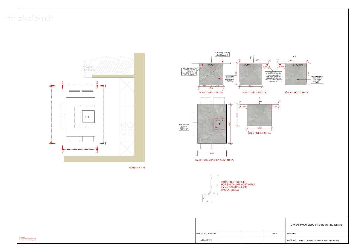 Virtuvės sala su 6 baro kėdėmis - nuotraukos Nr. 8