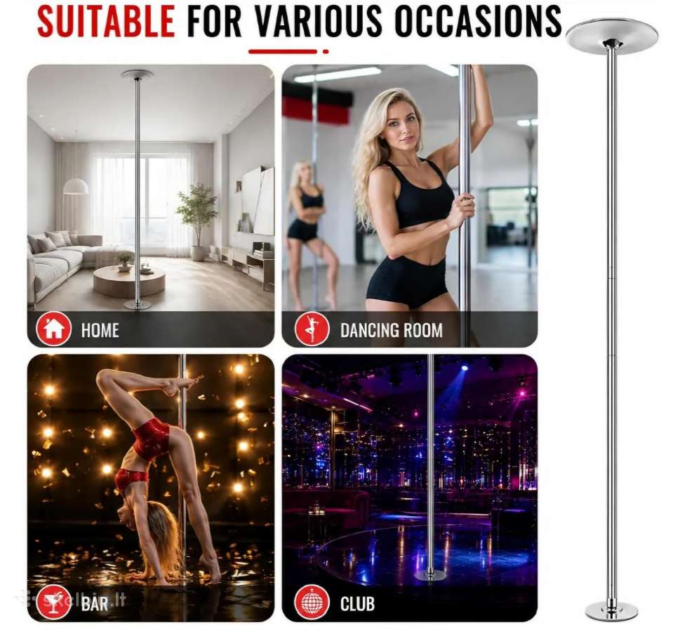 Naujas pole dance šokių stulpas - nuotraukos Nr. 2