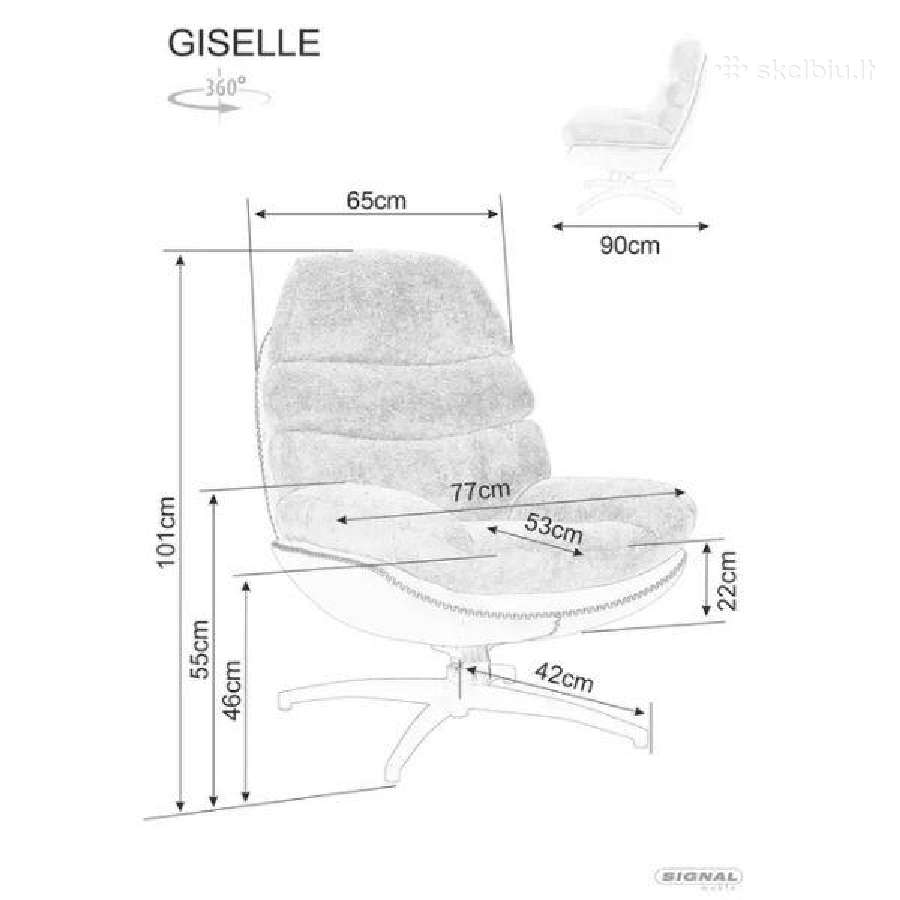 Naujiena. Fotelis Giselle - nuotraukos Nr. 5