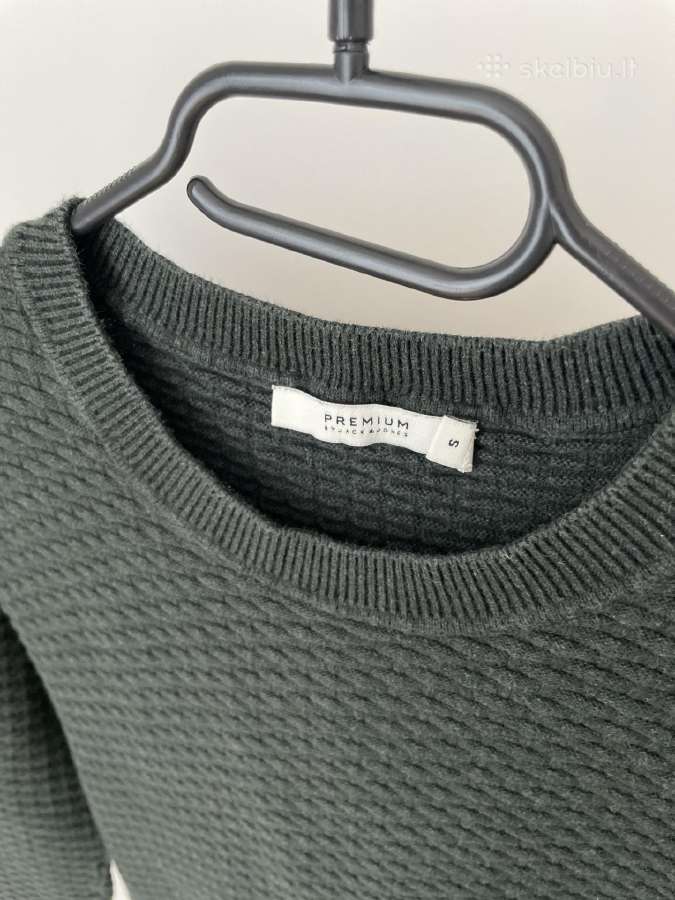 Jack & Jones Premium tamsiai žalias megztinis, S - nuotraukos Nr. 3