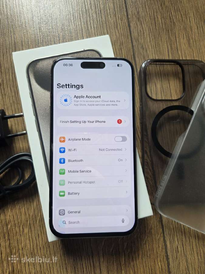 iPhone 15 Pro 128gb, baterija 92%, pilnu komplektu - nuotraukos Nr. 2