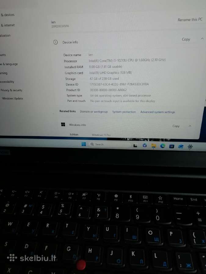 Neši. kompiuteriai Lenovo Thinkpad L480 ir E15 - nuotraukos Nr. 2
