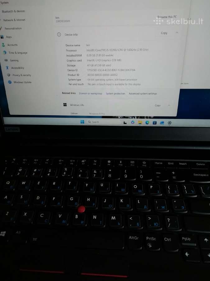 Neši. kompiuteriai Lenovo Thinkpad L480 ir E15 - nuotraukos Nr. 3