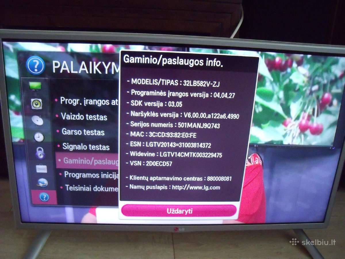 32' LED TV LG 32lb582v - nuotraukos Nr. 4