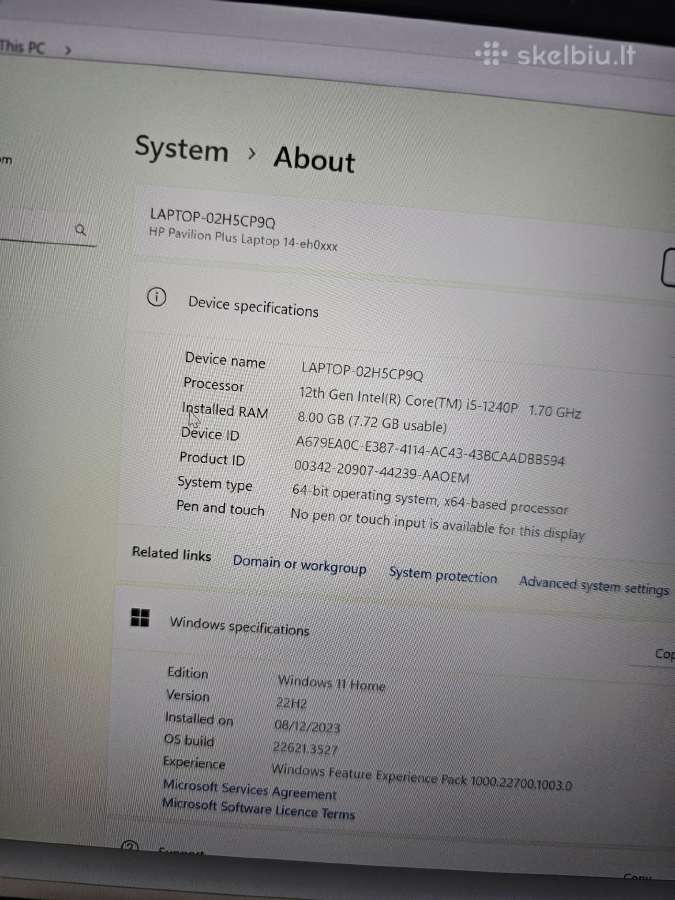 Lenovo Ideapad 1i 14igl7 14" Laptop Full HD - nuotraukos Nr. 29