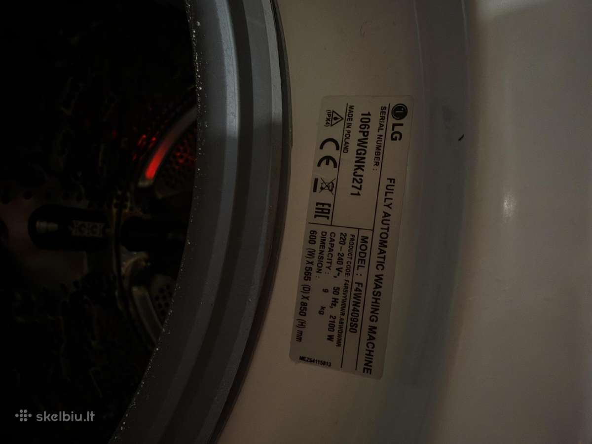 LG Thinq direct drive 9kg ,gumos defektas - nuotraukos Nr. 3