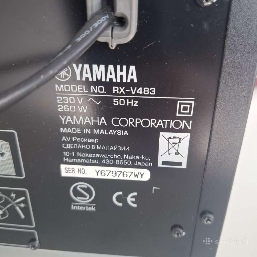 Yamaha Rx-v483 - nuotraukos Nr. 2