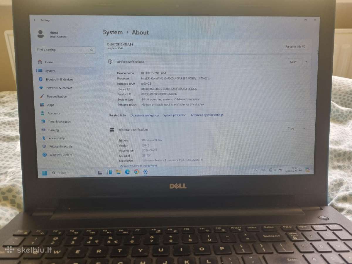 Dell inspiron 3542 - nuotraukos Nr. 3