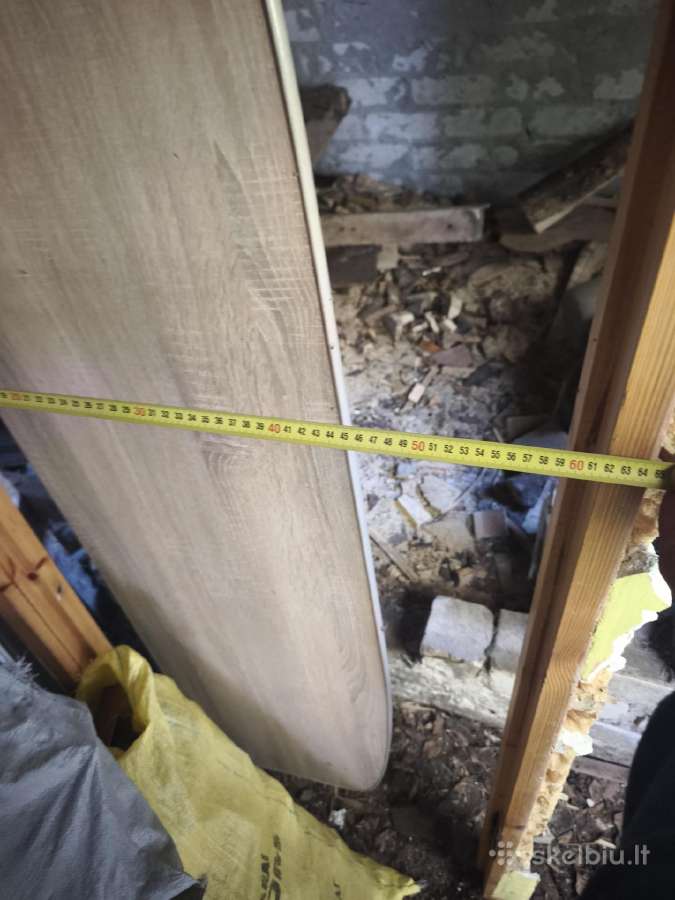 Medinės durys su stakta - nuotraukos Nr. 4
