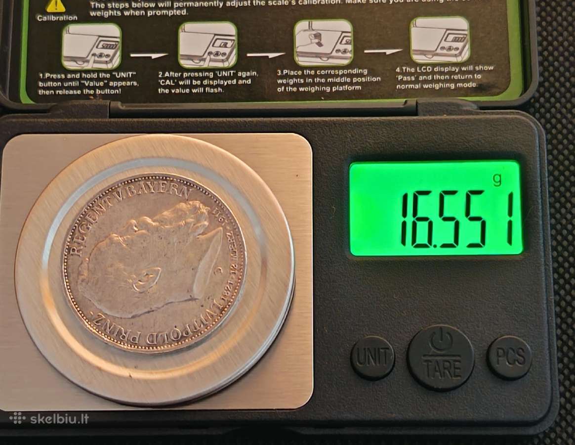 Vokietijos imperijos sidabrinė moneta 3 markės - nuotraukos Nr. 6