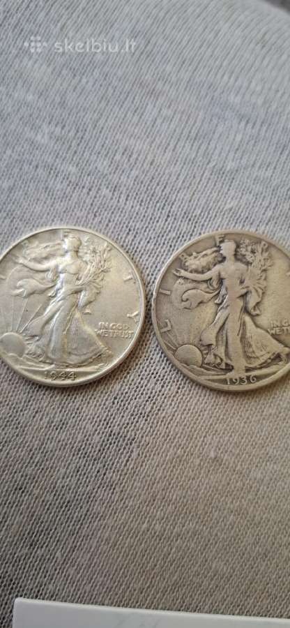Sidabrines monetos, liberty, kolumbas, JAV - nuotraukos Nr. 4