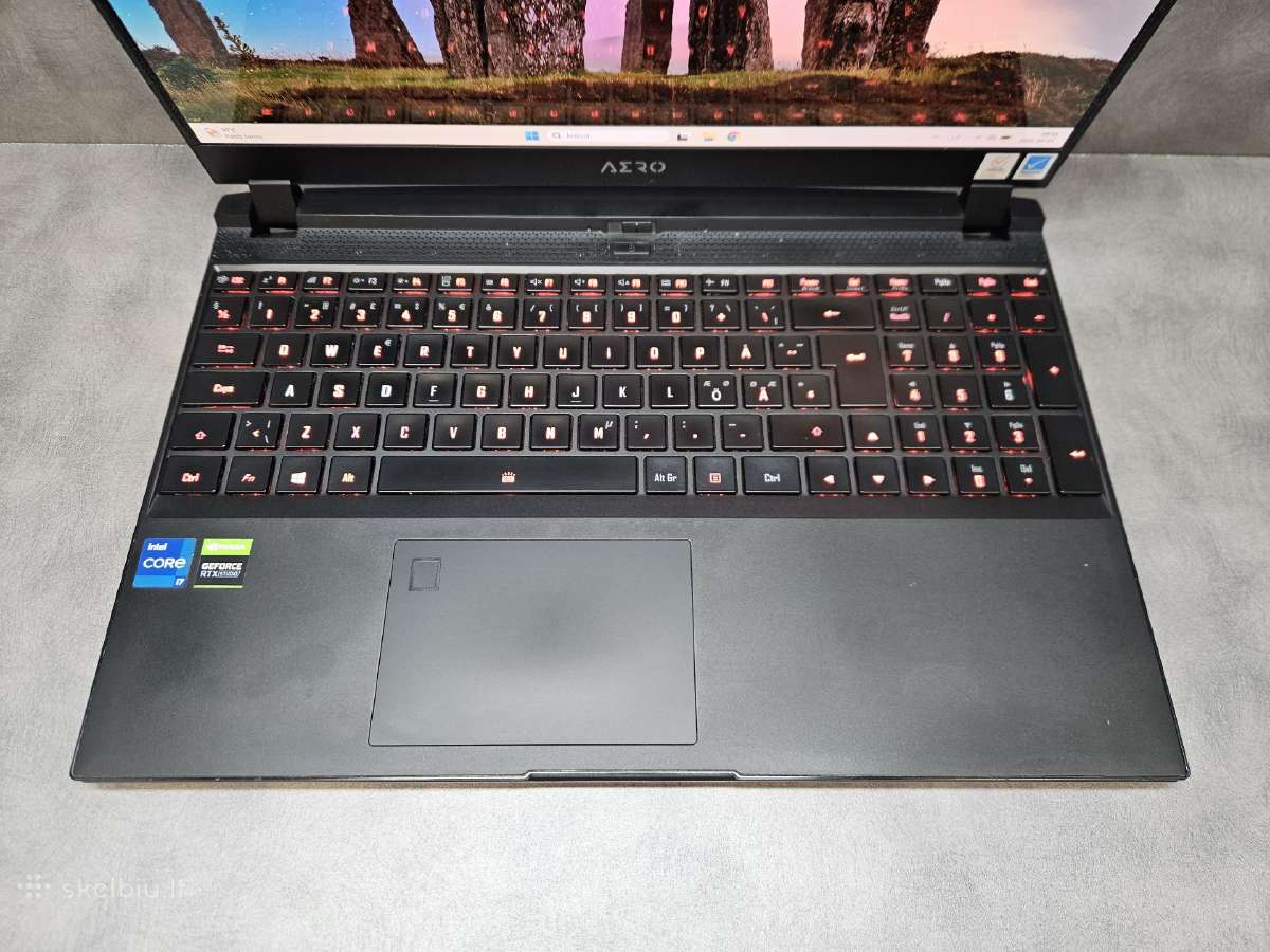 Gigabyte/15.6"4k Oled/i7-11800h/32r/512ssd/rtx3070 - nuotraukos Nr. 2