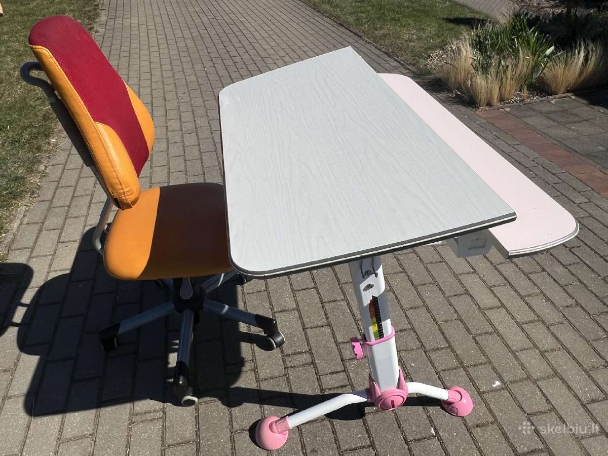 Augantis vaikiškas rašomasis stalas su kėde - nuotraukos Nr. 3