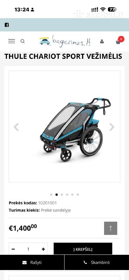 Dviračio priekaba Thule Sport 1 - nuotraukos Nr. 24