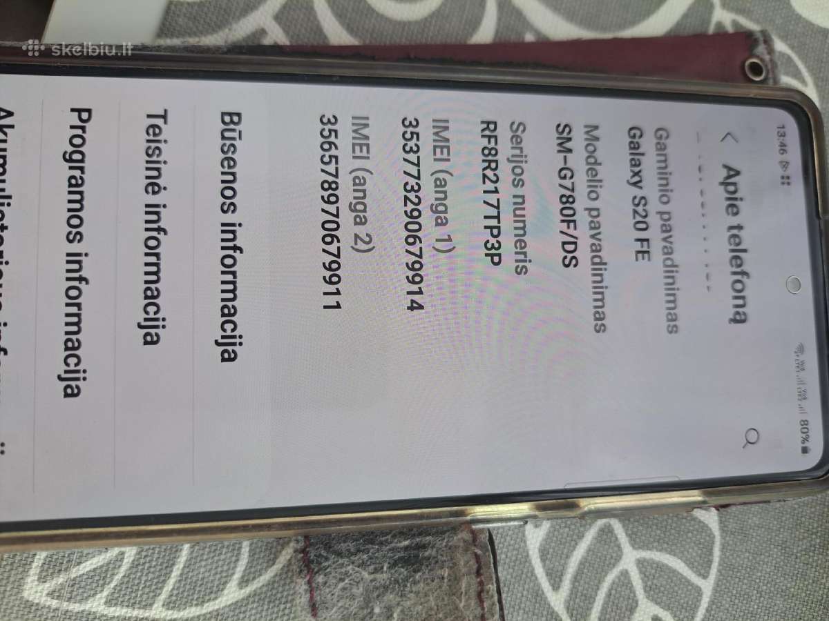 Samsung galaxy s 20 - nuotraukos Nr. 5