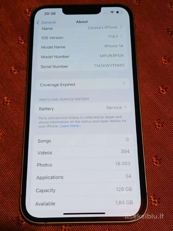 Apple iPhone 14 white 128gb - nuotraukos Nr. 11
