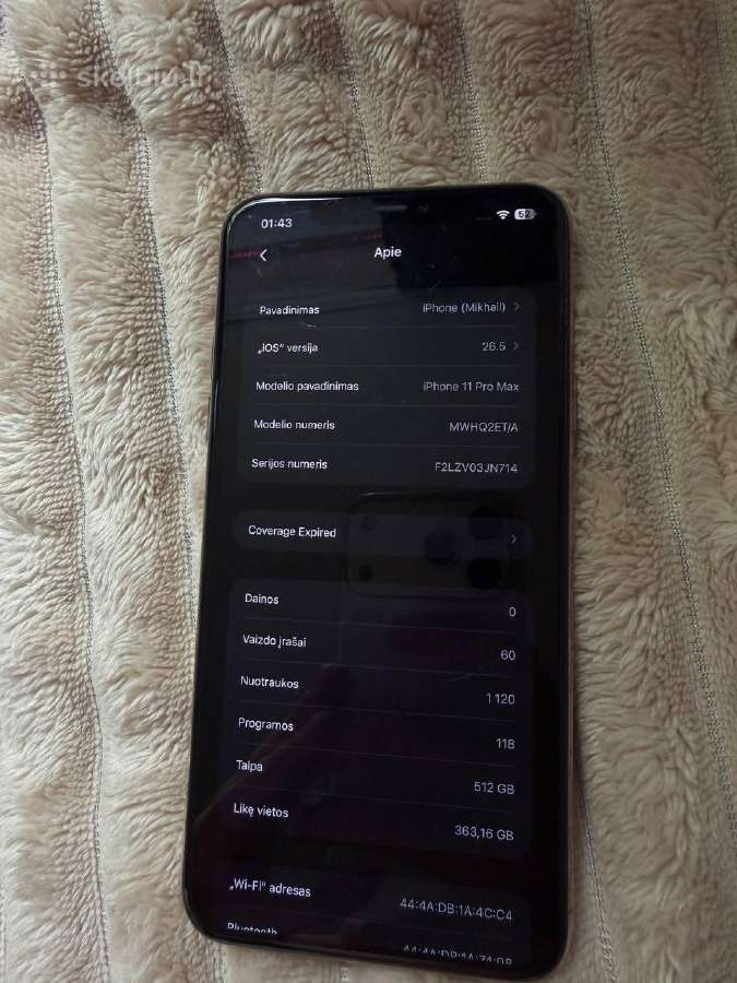 iPhone 11 Pro Max 512gb - nuotraukos Nr. 2