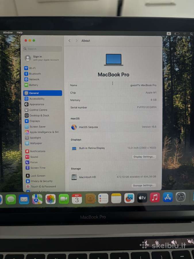 MacBook Pro M1 - nuotraukos Nr. 3