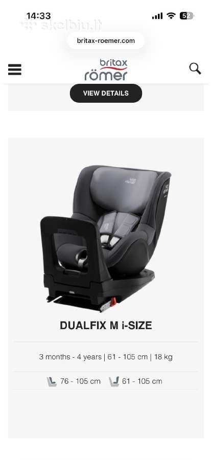 Britax Romer dualfix i-size auto kedute - nuotraukos Nr. 4
