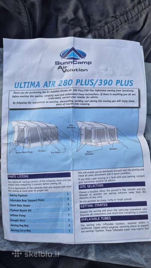 Pripučiama palapine Sunncamp Air 390 - nuotraukos Nr. 14
