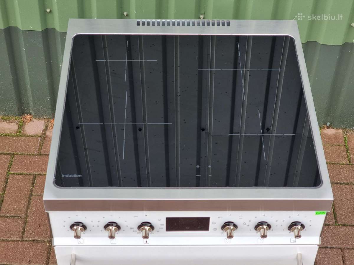 Nauja retro balta Smeg indukcinė + garantija - nuotraukos Nr. 11