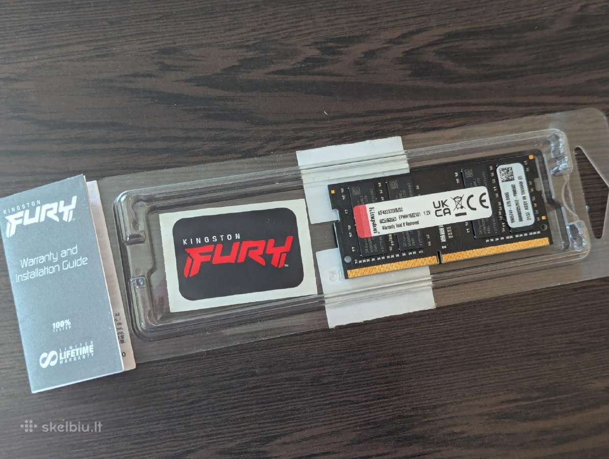 Kingston Fury Impact 32gb Ddr4-3200 So-dimm RAM - nuotraukos Nr. 2