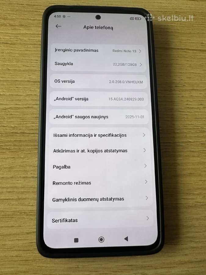 Xiaomi Redmi Note 13 6/128 GB - nuotraukos Nr. 5
