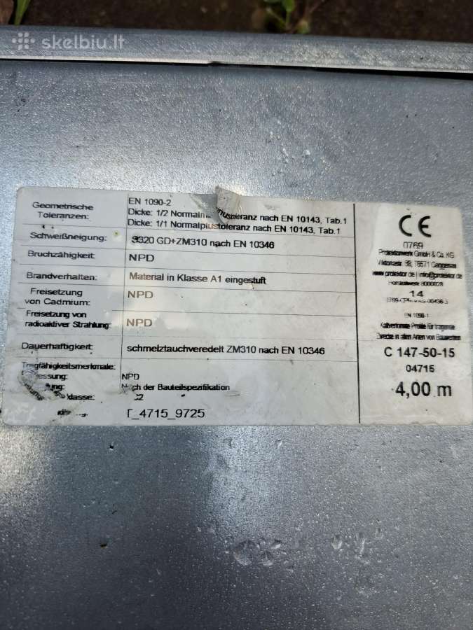 C formos metalo profiliai, pigiai - nuotraukos Nr. 3