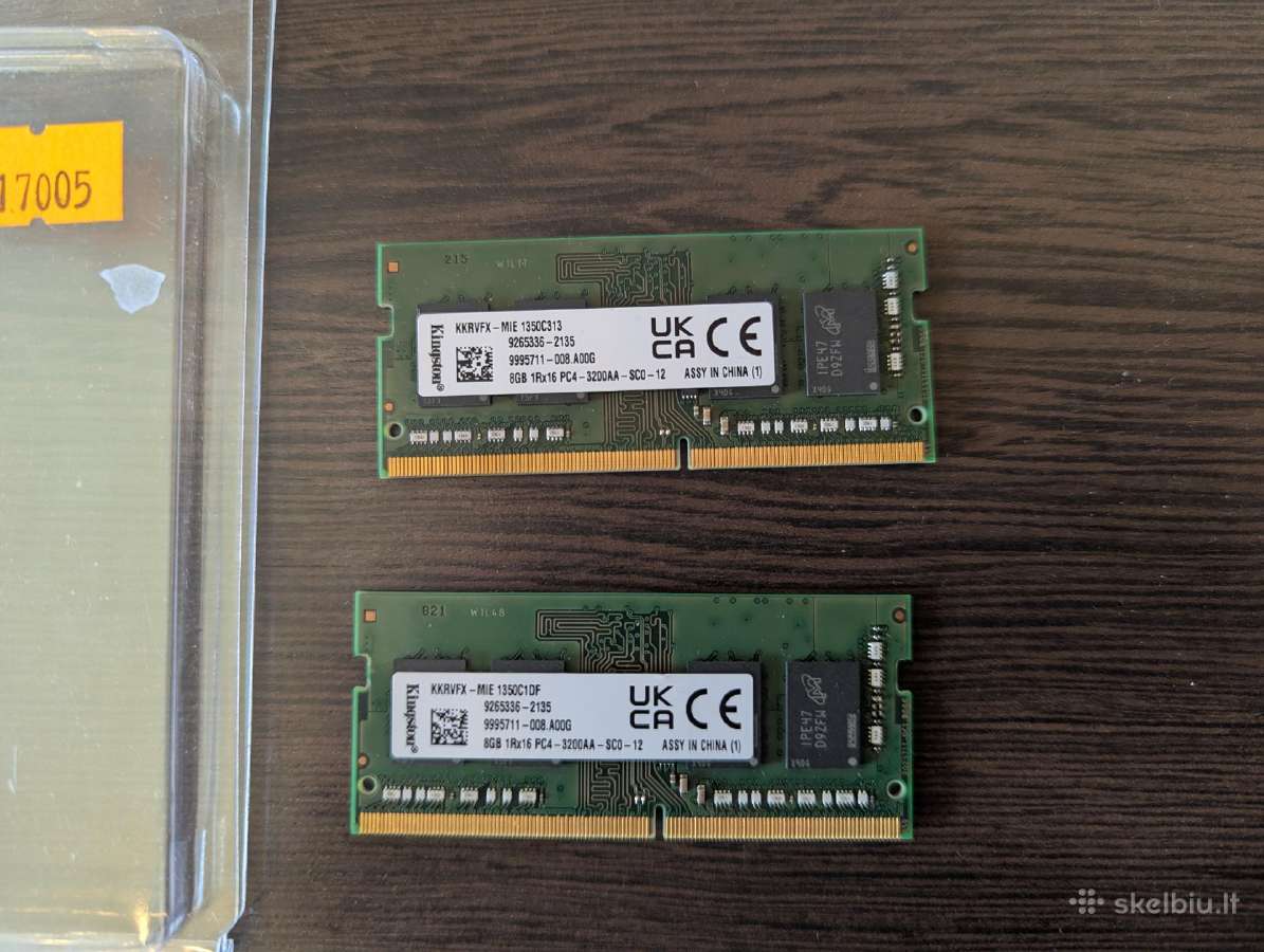 Kingston 16gb (2x8gb) Ddr4-3200 So-dimm RAM - nuotraukos Nr. 2