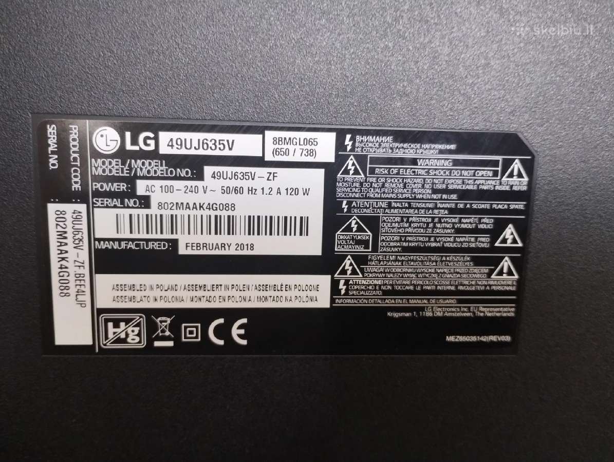 LG 43uj635v - nuotraukos Nr. 8
