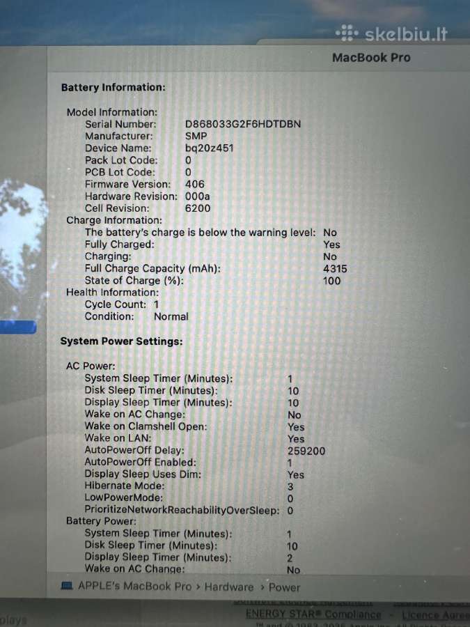 Apple MacBook Pro A1706 Touchbar - nuotraukos Nr. 5