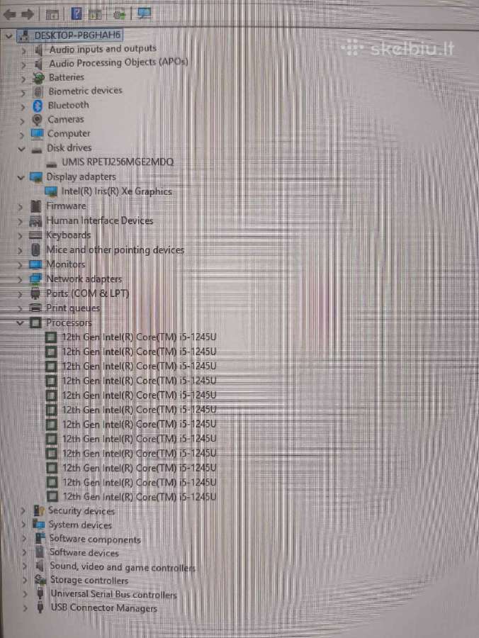 Thinkpad X13 i5-1245u 16gb Ddr5 256gb 15% - nuotraukos Nr. 5